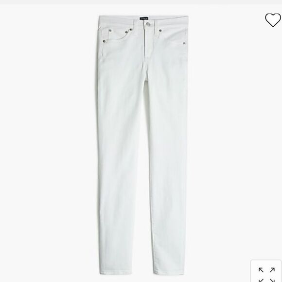 J. Crew Factory 9" high-rise white skinny jean in signature stretch Item AW383* - Picture 1 of 8
